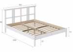 Двуспальная кровать, ВОЙВЫВ (РИКЕНЕ), 160х200 см, белый