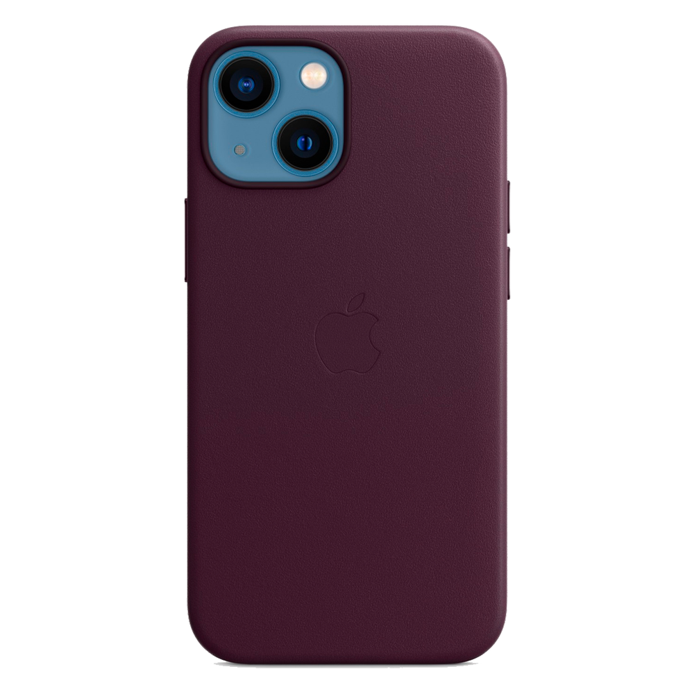 Кожаный чехол с поддержкой MagSafe Apple Leather Case для iPhone 13 mini, Dark Cherry (Темная вишня)