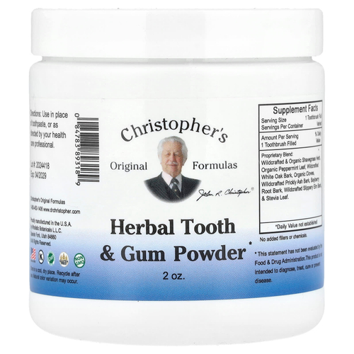 Christopher's Original Formulas, порошок для зубов и дёсен на основе трав, 56,7 г (2 унции)