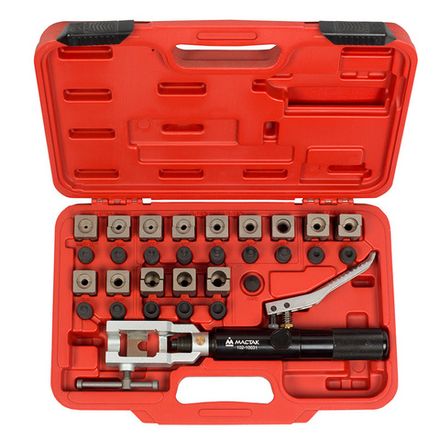 Цена на МАСТАК (102-10031C) Набор для развальцовки трубок с гидравлическим поршнем, кейс, 30 предметов