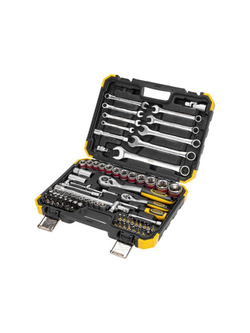 Набор инструментов 1/2 1/4 CrV 82 предмета пластик. кейс Kranz KR-66-6682