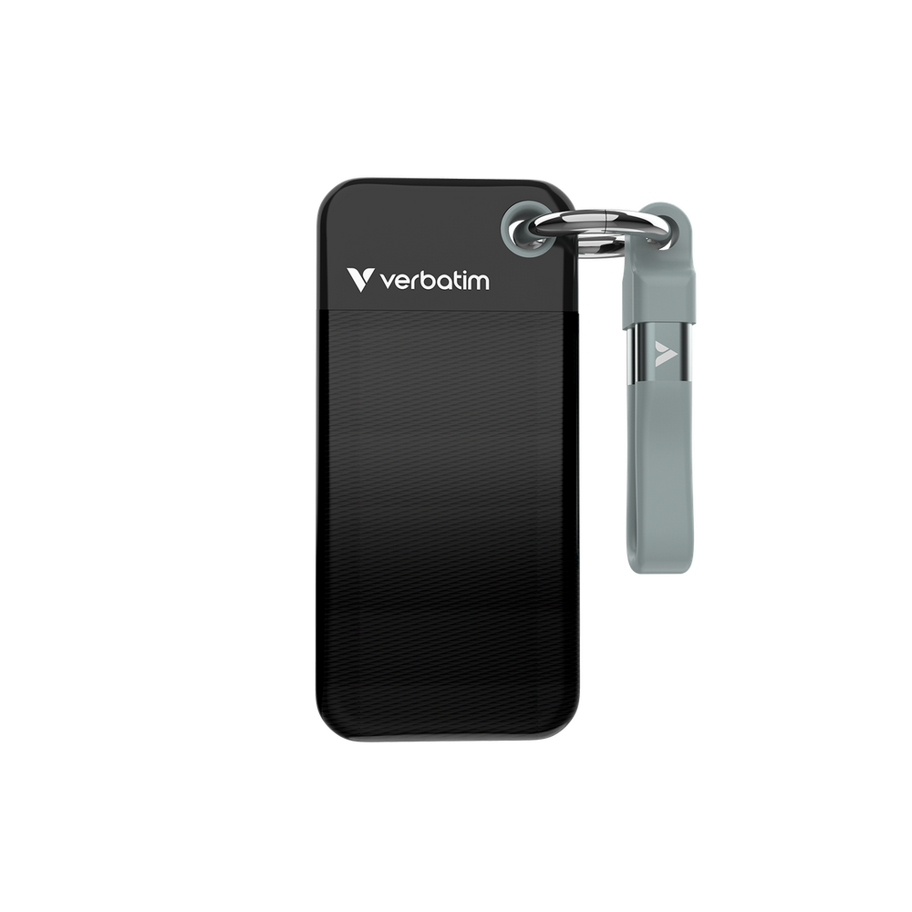 Внешний накопитель Verbatim Pocket SSD 2TB, USB 3.2 Gen2, R/W 1000/1000 МБ/с черный/серый