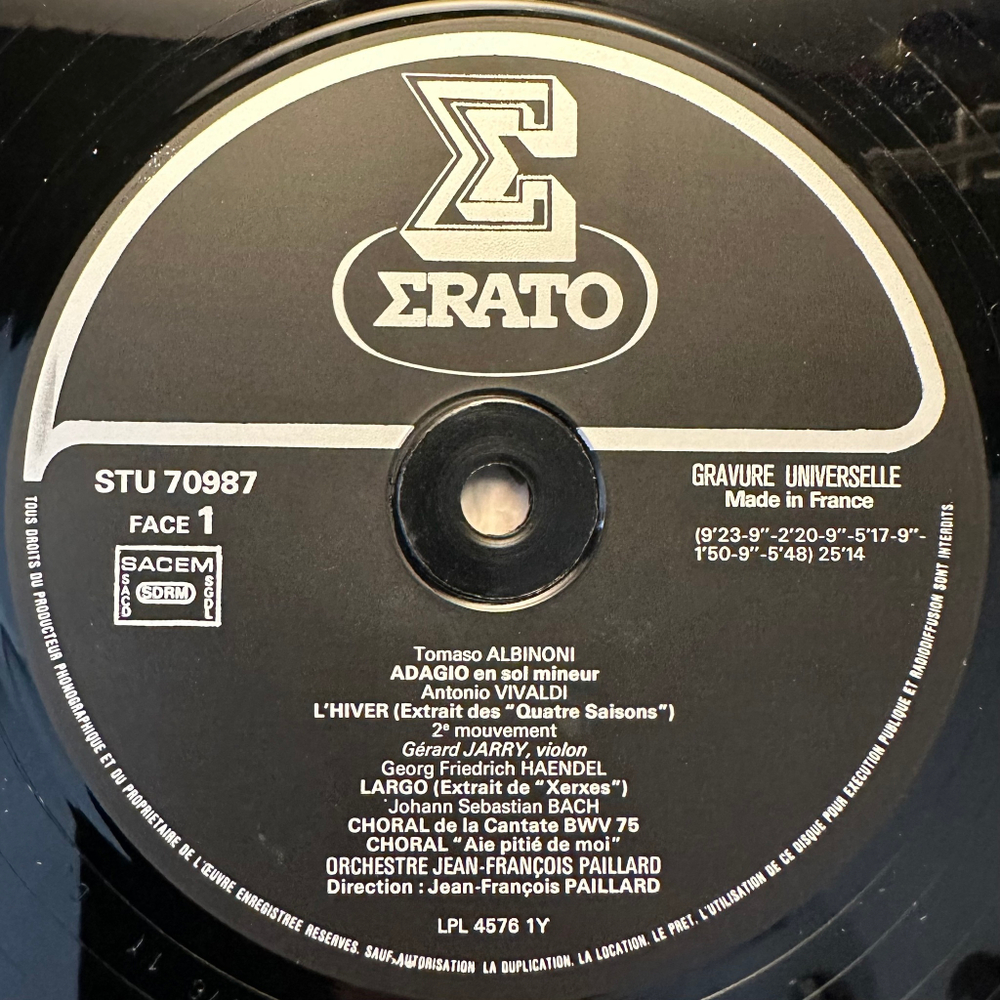 Адажио Альбиниони / Ларго Генделя и восемь знаменитых арий (Франция)