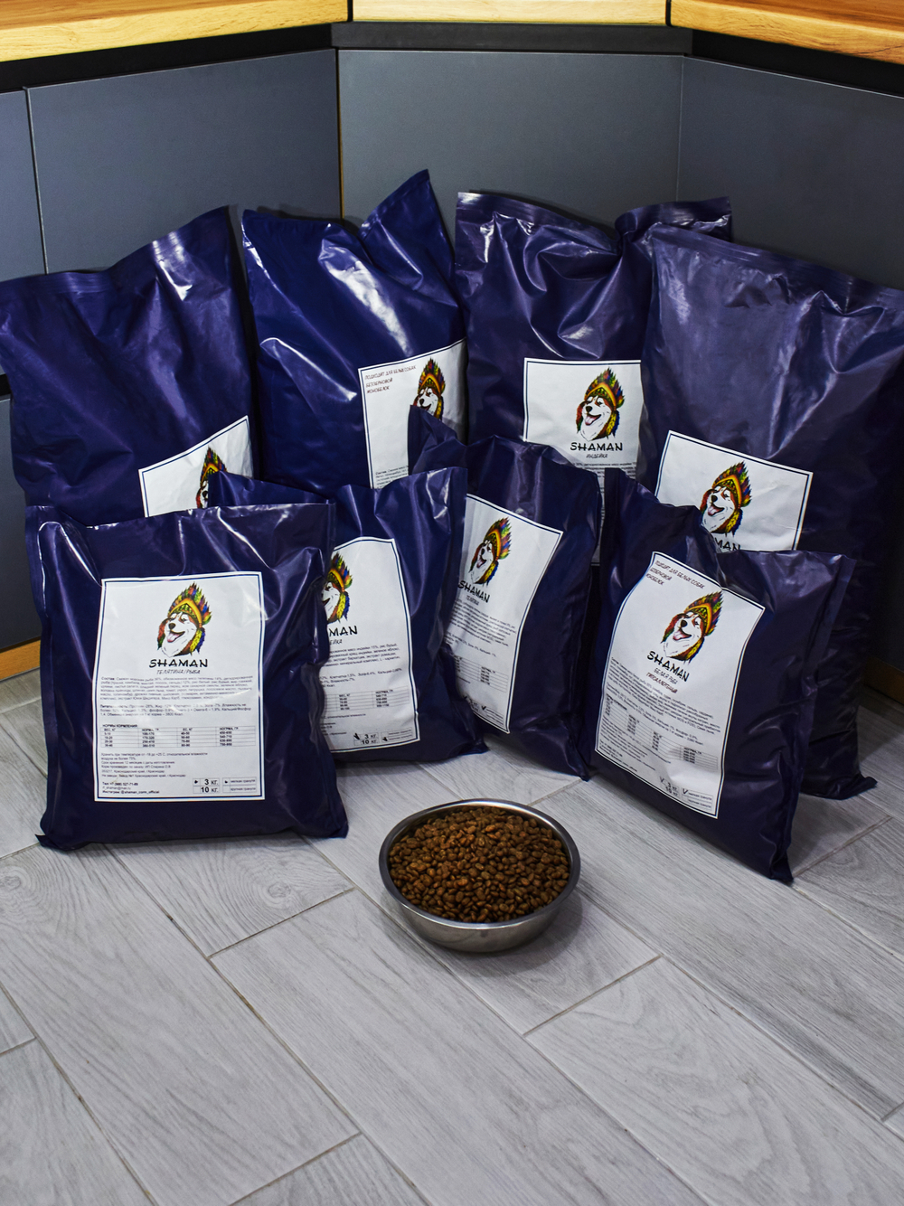 Сухой корм для собак "Shaman" Телятина/рыба 3 кг; мелкие гранулы; класс Холистик