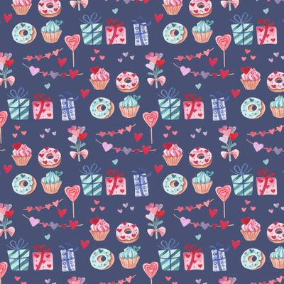 День влюбленных (сладости, подарки, сердечки)