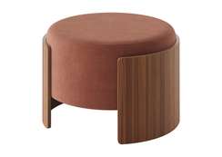 Банкетка Lagom D 62 см (сиена FiberGuard, орех)