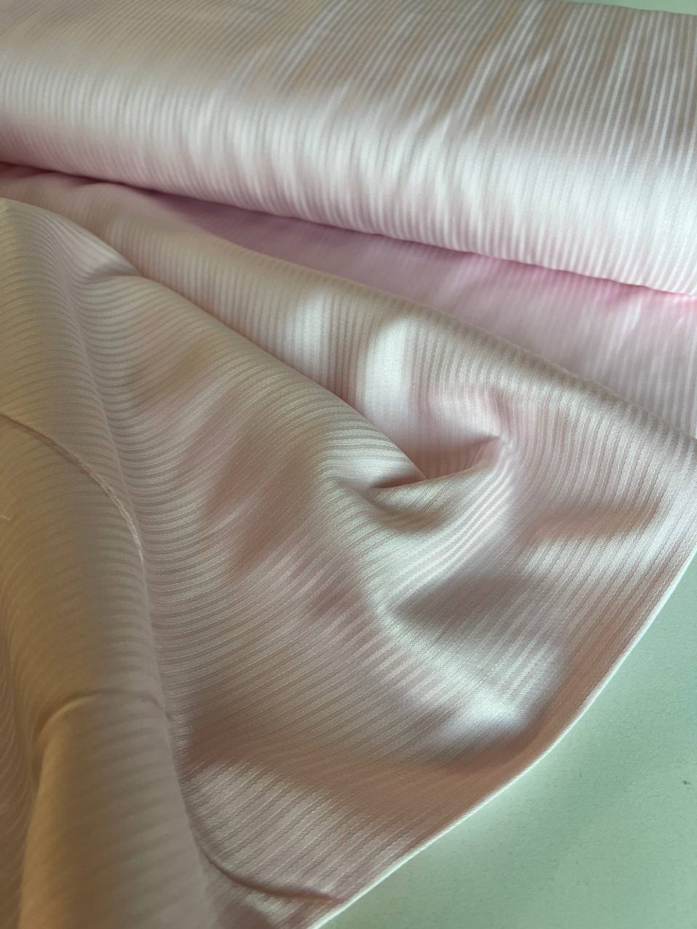 Страйп Сатин «Нежно-розовый»