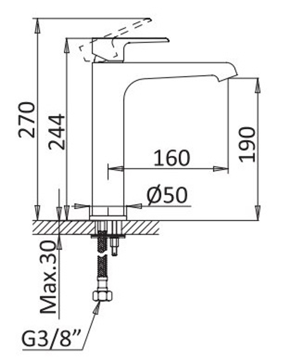 Cмеситель для раковины CEZARES NAUTIC-LC-BIO