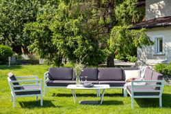 "Глория" модуль диванный левый, каркас из алюминия