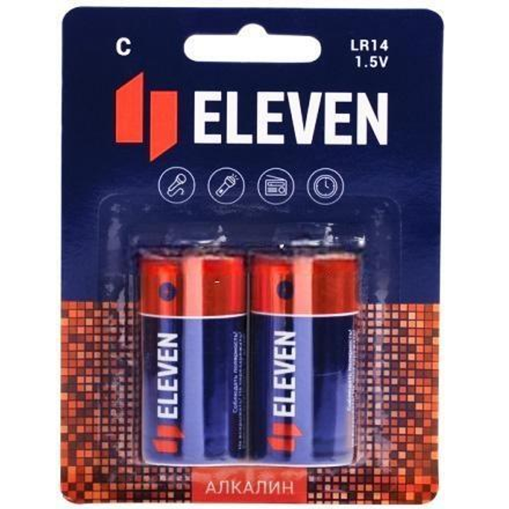 Элемент питания alkaline LR14 BL2 "ELEVEN" Блистер (2 шт.)