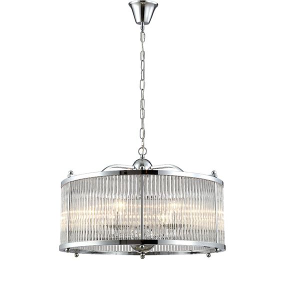 Подвесная люстра Crystal Lux Tadeo SP6 D600 Chrome/Transparente