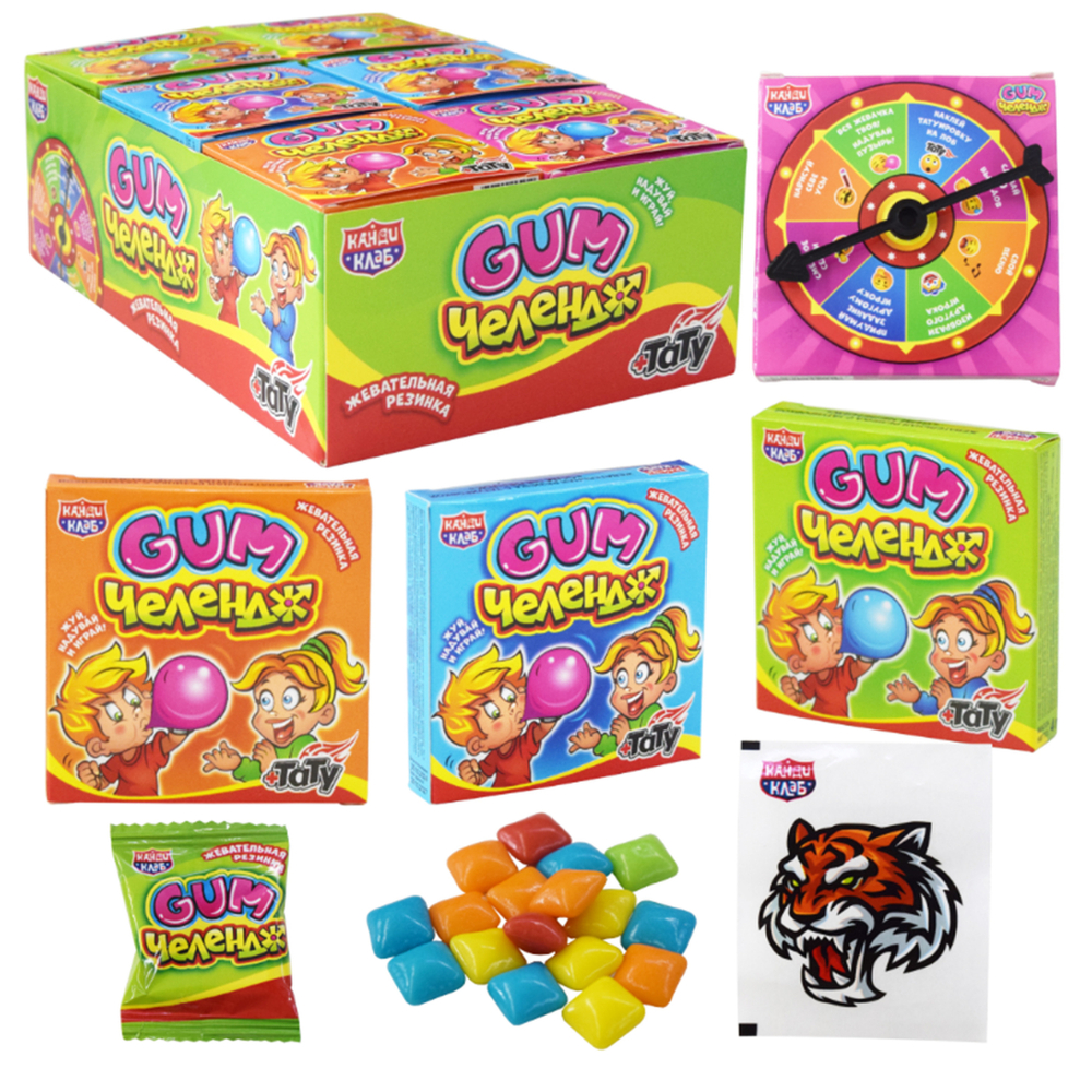 Жевательная резинка "Gum Челендж" 4гр*30шт*12бл