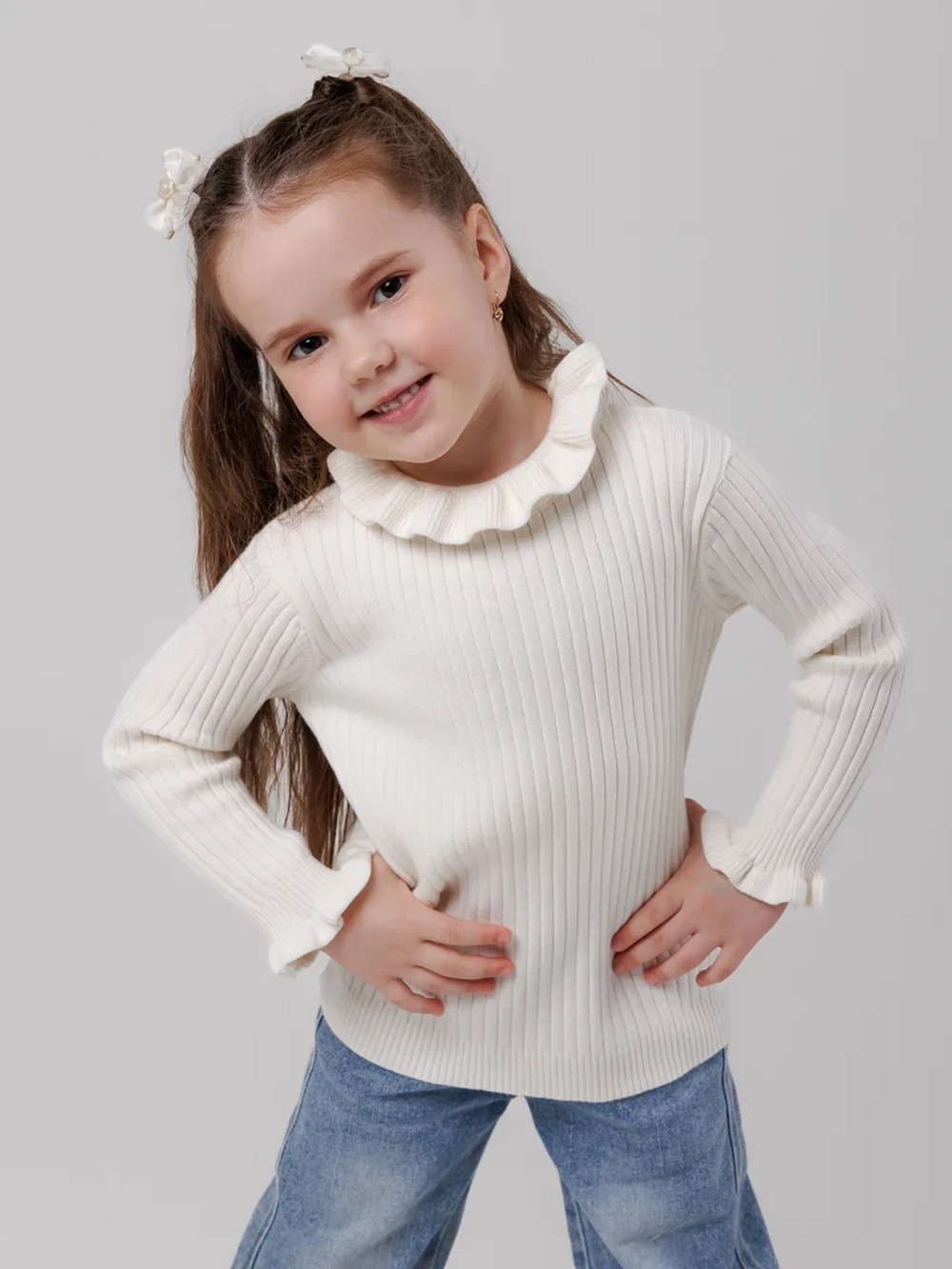 Джемпер для девочки с воланами