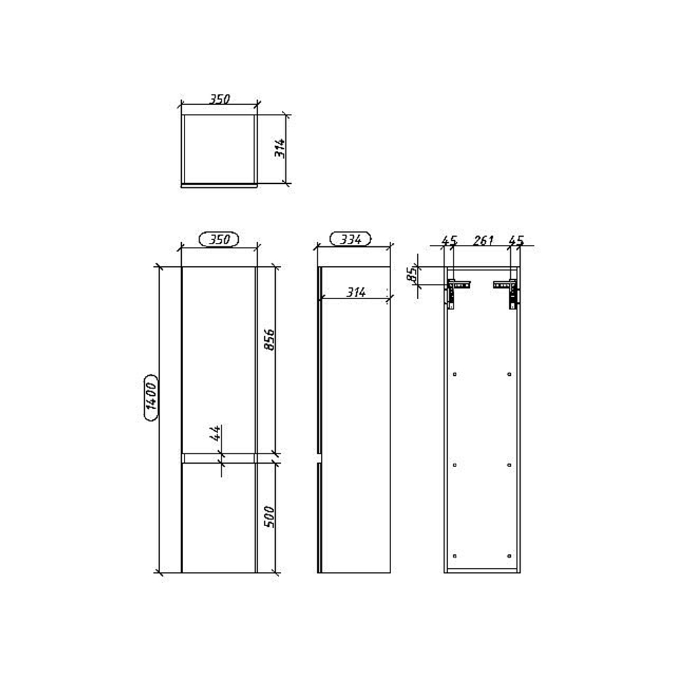 Пенал Caprigo Forte 36150-SF028 35 стилл