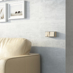 Выключатель одноклавишный Gallant (шампань рифленый)