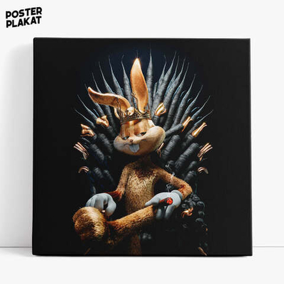 Картина для интерьера Кролик Роджер / Roger Rabbit на холсте, персонаж фильма, холст с печатью на подрамнике, на стену, Постер Плакат