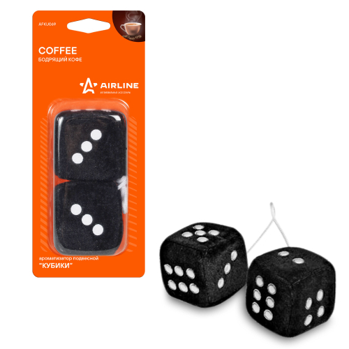Ароматизатор на зеркало Airline Кубики бодрящий кофе