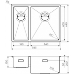 Кухонная мойка Omoikiri Taki 58-2-U/IF-IN-R