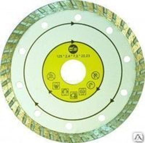 Диск отр. по камню Алмазн.Турбо Сух/вл.рез 150*2,4*22мм (гранит,керамогр,мрам.)888/6882030