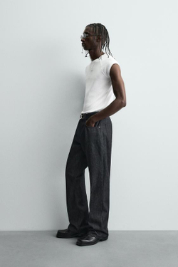ZARA ДЖИНСЫ STRAIGHT FIT BOOTCUT, СИНИЙ