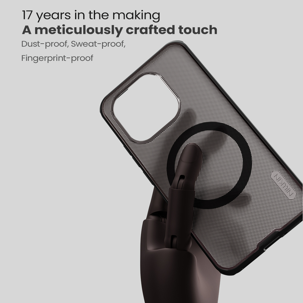 Чехол тонированный прозрачный с круглым магнитом для Xiaomi 15T, серия Super Frosted Shield Pro Magnetic от Nillkin