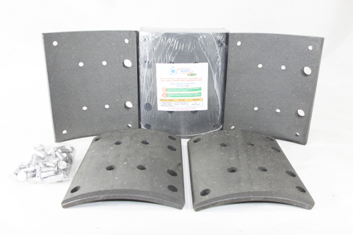 Рем. комплект тормозных накладок а/м МАЗ-101, 5440, КАМАЗ-6580, SHAANXI X3000 задняя ось (Сверлён./расточенные/с заклёпками/ширина 220мм./ к-т 8 шт./ повышенный ресурс при высокой нагрузке и перегрузке, конвейерное качество ОЕМ/19488,19496, HD90149340094, 81.50221.0819, 5440-3502105, без отв.) R1 (STD+1mm) RUATI HD