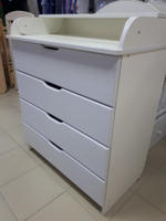 Пеленальный Комод Соня 80/4 Люкс Белый Двойный, Шариковые направляющие