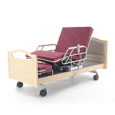 Кровать электрическая MED-MOS DB-2B с поворотным креслом в правую сторону (светлое дерево)