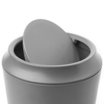 Корзина для мусора с крышкой corsa-kera серая