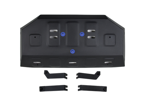 Защита топливного бака Rival для BAIC Beijing BJ40 АКПП 4WD 2023-н.в., сталь 1.5 мм, с крепежом, штампованная, 111.3506.1