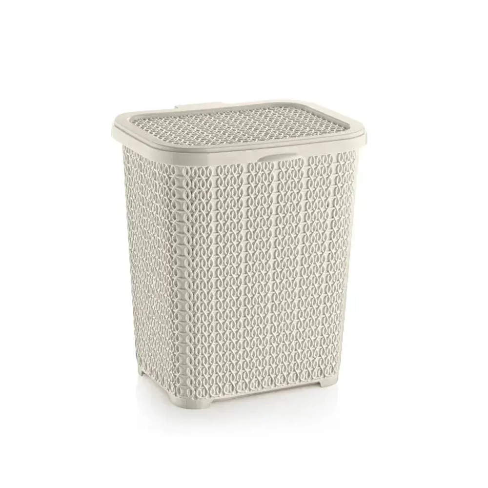 Корзина для стирал. порошка вяз.узор беж 6 л