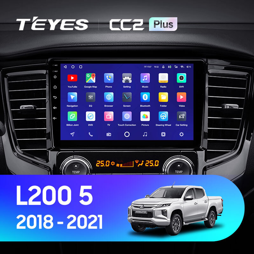 Teyes CC2 Plus 9" для Mitsubishi Pajero Sport, L 200 2018-2021