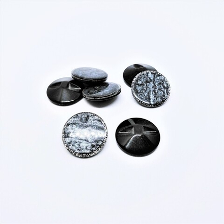 Пуговицы №679, полуножка, 21мм, цв.черный (CB 3311)