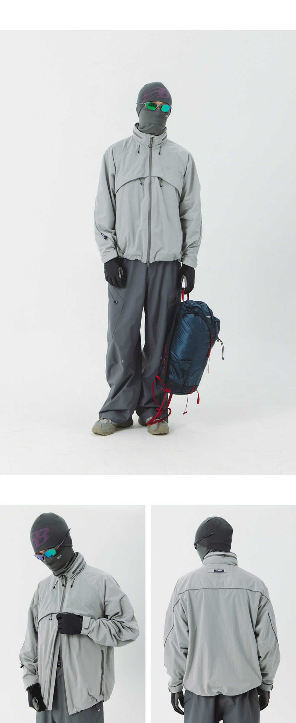 Куртка Nothomme Blue Reflective Stand-Up Cycling Jacket Gray