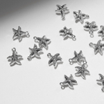 Подвеска "Звездочка", 10*9мм, родирование