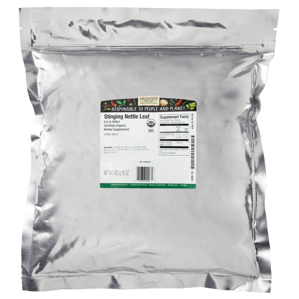 Frontier Co-op, органические нарезанные и просеянные листья крапивы двудомной, 453 г (16 унций)