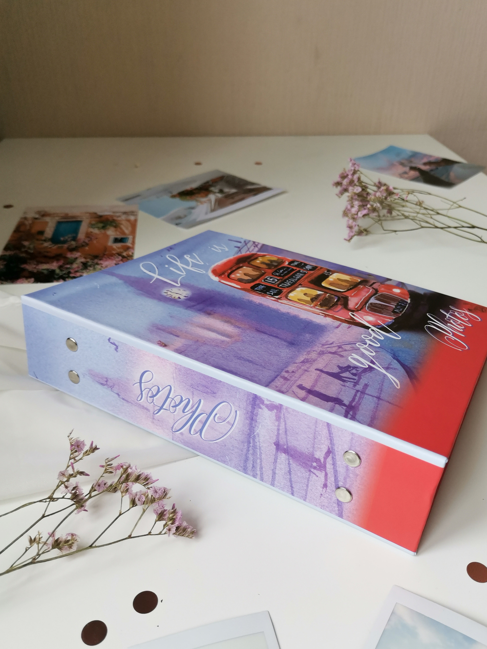 Фотоальбом на 200 фото 10х15 см, пластик. листы watercolor travel Лондон