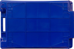 Ящик сплошной 600×400×200 мм, объем 35 л., арт.: 206, синий, код: 02263