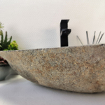 Каменная раковина из речного камня RS-63521 (48*42*15) 0122
