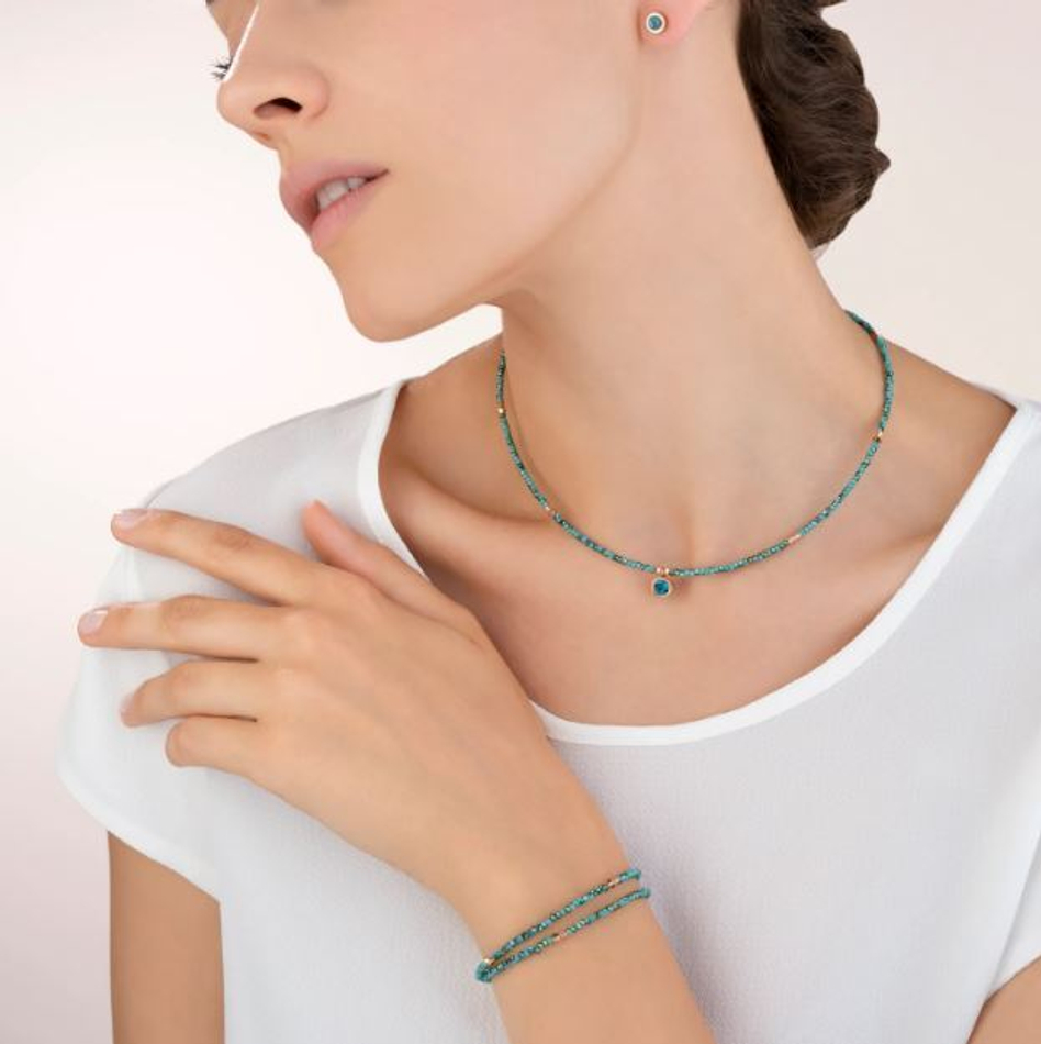 Серьги-пусеты Coeur de Lion Petrol Rosegold 0228/21-0628