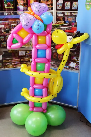 Композиция из шаров на годик №7