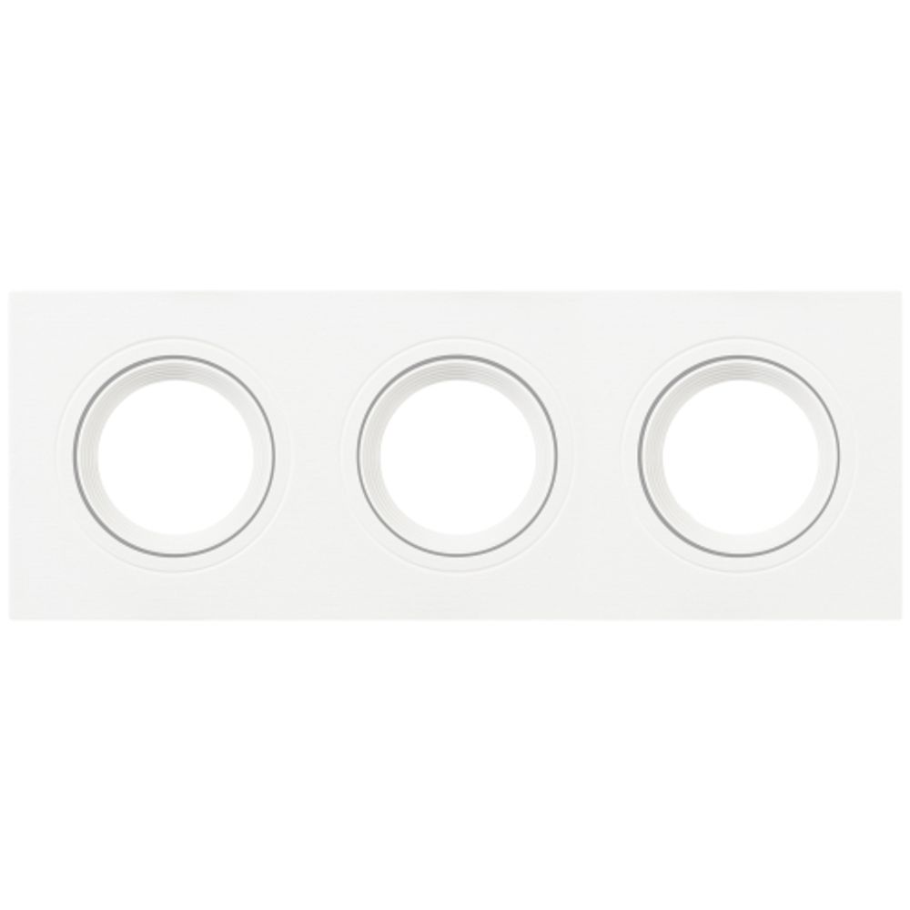 Светильник встраиваемый декоративный ЭРА KL92-3 WH под лампу MR16 GU5.3 белый пластиковый