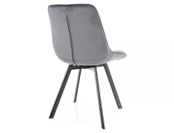 Стул SIGNAL MONTI Velvet Bluvel 14 серый/черный, поворотный