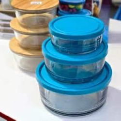 Набор банок для сыпучих 3/1 стекло