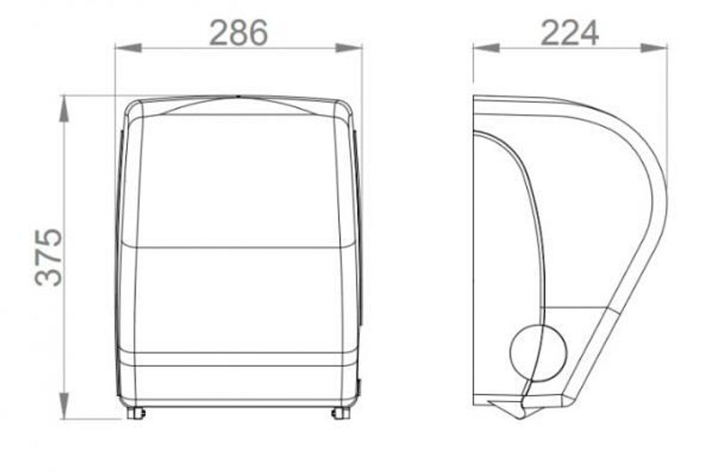 Диспенсер бумажных полотенец ABS ROLL 04032.2.N чёрный