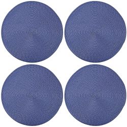 Салфетка сервировочная (плейсмат) " " (синяя) d=38см (min4) (упаковочный пакет)