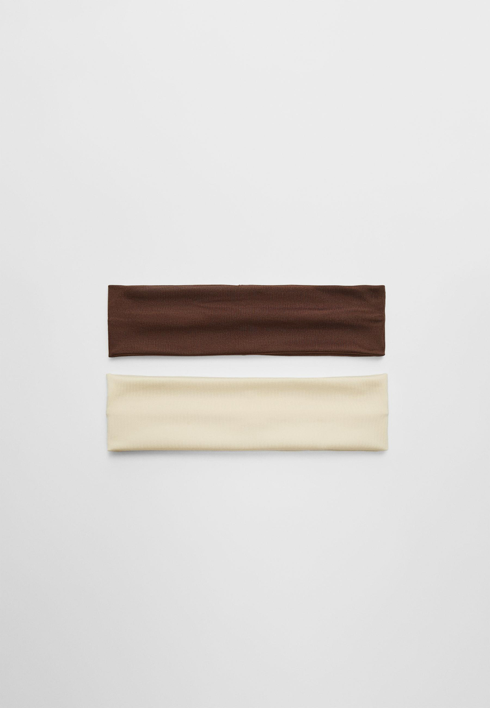 STRADIVARIUS Набор из 2 эластичных резинок для волос, бежевый