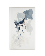 Erale Абстрактная картина ручной работы в серо-синих тонах, размер 120 x 200 см