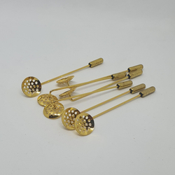 Основа - игла для броши с Кругом(12 мм) ЗОЛОТАЯ 6 см