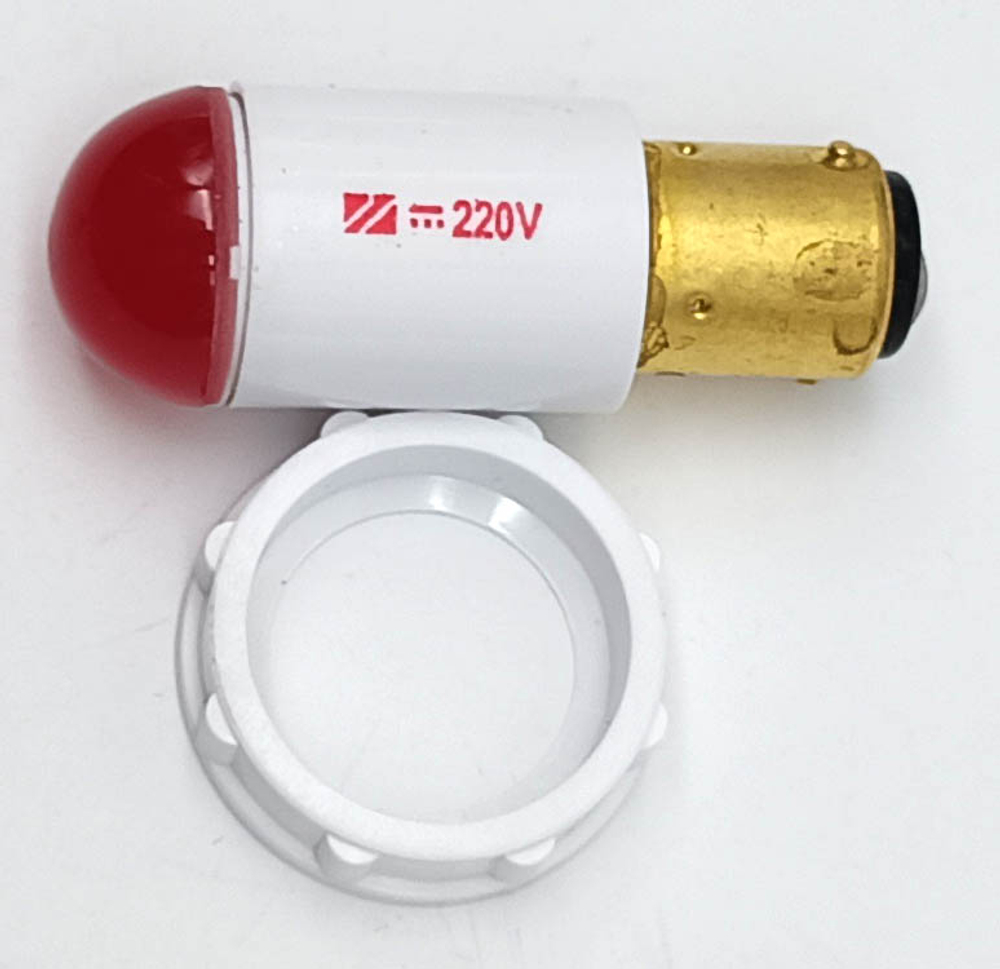 Лампа коммутаторная светодиодная Красная СКЛ 2В-К-1-220, 220в, B 15D